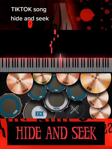 Eddbeat Hide and Seek Piano Tutorial and Drum Cover