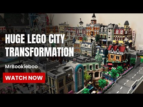 Huge LEGO City Transformation: Placing Modulars, Building Canals, Modifying Roads