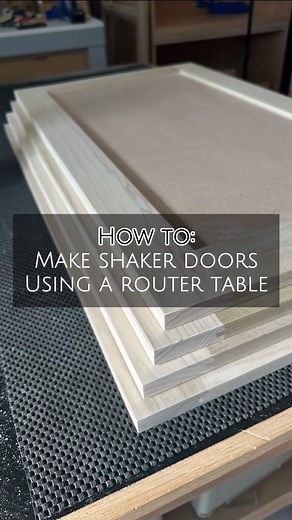 Natalie Park | DIY, Builds & Design on Instagram: "🔔 TUTORIAL: How to make shaker doors using a router table! This router bit set has been so nice to have and that 22 degree beveled front edge gives it that nice little detail while still keeping it pretty modern. I like to use poplar 1x3s for making my shaker doors if I’m going to paint them since there’s almost no visible graining in poplar. Other hardwoods like maple or birch can also work, but they’re just a little pricier. I also like using