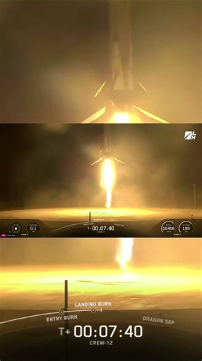 LANDING! SpaceX Lands Falcon 9 For It's First Time At LZ-40 After Launching Crew-12 Into Orbit!