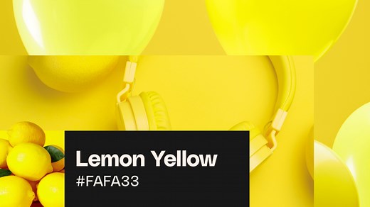 Lemon yellow: Color codes, color palettes and uses