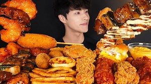 『DDM』中字 12.18 炸鸡和汉堡和法国薯条和烧烤鸡肉串和炸虾和薯条✨咀嚼音