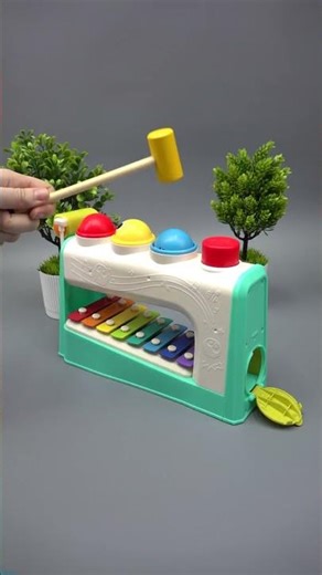 Satisfying Color Ball Drop on Mini Xylophone 🟡🎶 #OddlySatisfying #ASMR