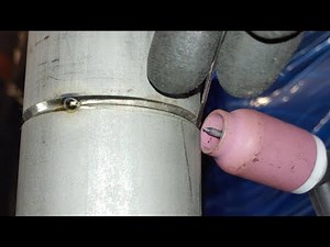 Amazing penetration process of horizontal TIG welding stainless steel pipes without gap !