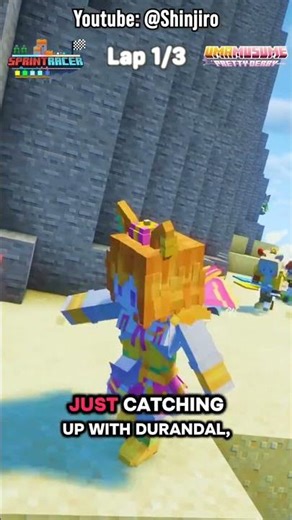 Gold Ship being Golshi even in Minecraft Umamusume Racing 😂 🥕 #minecraft #umamusume #goldship