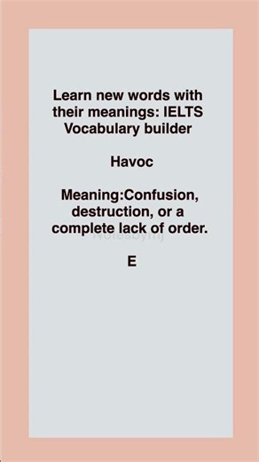 How to Use "Havoc" to Get a Band 8 in IELTS 💥