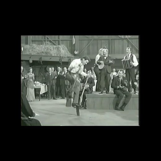 Russ Tamblyn dancing with shovels in Fastest Gun Alive 1956