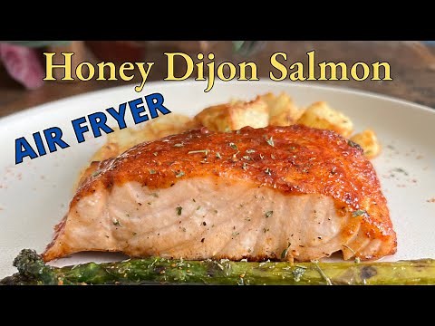 Air Fryer Honey Dijon Salmon - 4K