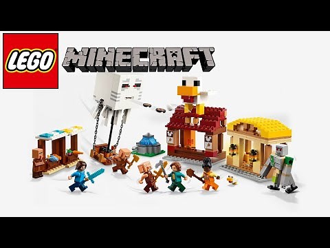 LEGO Minecraft The Ghast Balloon Village Attack 21273 - Speed Build Review | LEGO 21273