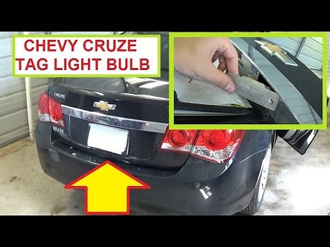 Chevrolet Cruze Tag Light License Plate Light Bulb Replacement 2010 2011 2012 2013 2014 2015