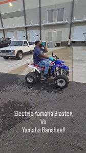 2 Stroke Banshee vs Electric Blaster!! Not even close!! I still love 2 stroke tho!! #ElectricKING Riders: @banshee_fredo @hoessaymyname @onew.heeladam | Terrence Jackson