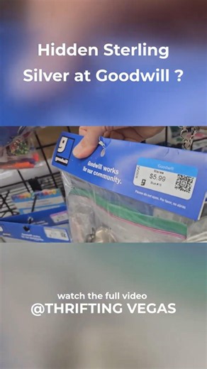 💸POV: CHECKING the GOODWILL BAGGIES for STERLING SILVER 👀💸To THRIFT WITH ME, CLICK👉 @ThriftingVegas