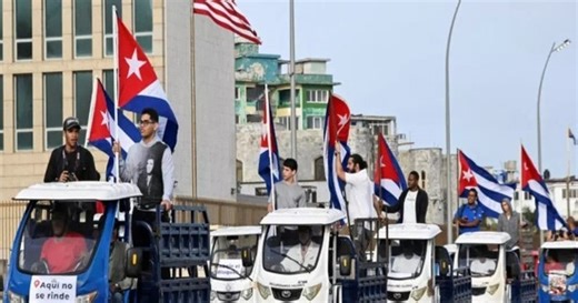 Cubans ride electric tricycles, bikes to protest against US sanctions