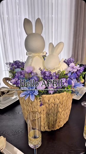 ✨Easter Basket Centerpiece✨ 🌿Hello APRIL🌿💐 Create a Charming Easter Basket with Adorable Bunnies! 🐰🌸 Easter is just around the corner, and what better way to celebrate than by creating a beautiful Easter basket centerpiece. I saw someone do this and thought I give it a try ☺️This was super easy and fun to create. Materials Needed: - A wicker or whatever you desire - Shredded paper - Bunnies - Colorful Easter eggs (plastic) - Spring flowers #EasterBasketIdeas #styling #styleinspo #inspo #des