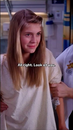 With the doctor's encouragement, the gymnastics prodigy stood up again.