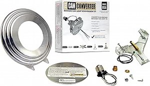 The Can Converter R56 Recessed Can Light Conversion Kit w/ 7"¾ Beveled Ceiling Medallion - Home Improvement for 5" & 6" Cans, Ceiling Fan & Light Fixture Converter Kit, UL Certified, Polished Chrome
