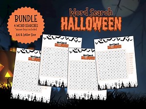 Halloween Word Search Game | Printable Activity for Children | Instant Download - Etsy Canada
