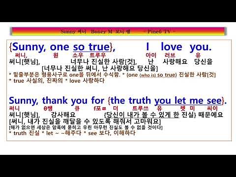 Sunny 써니 Boney M 보니 엠, 써니 보니엠,