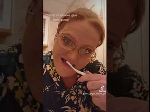 quick way to remove adhesive from your gums