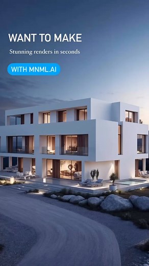 Ai Architects ™ on Instagram: "Want to create ultra-realistic renders in minutes? Here’s a quick guide on using @mnml.ai to bring your designs to life in seconds ! Step-by-Step: 1 Go to mnml.ai and click ‘Create’ 2) Choose ‘Exterior’ for your render style 3) Upload a screenshot or photo of your model 4) Click ‘Generate’ and write a small description for your prompt 5 Hit ‘Generate’ again, and watch your design transform! With mml.ai, realistic rendering has never been this easy. Perfect for arch