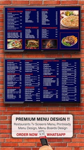 Restaurants Screens Menu design || How to Make Digital Menu For Restaurants