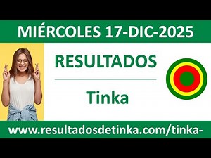Resultado del sorteo Tinka del miércoles 17 de diciembre de 2025