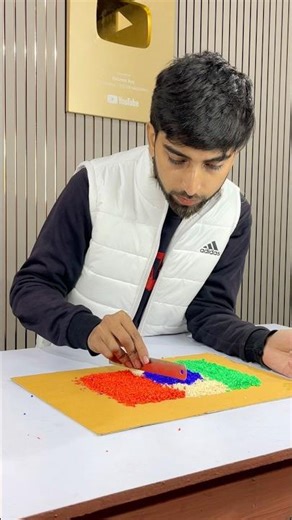 I Tried Rice Art for the First Time 😱 #experiment #shorts