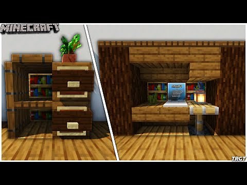 ✔ Minecraft: 6 Different Bookcase shelf designs (1.19 interior furniture)