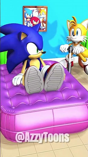 Tails Inflating Sonic’s New Mattress #sonic #animation #tails #knuckles