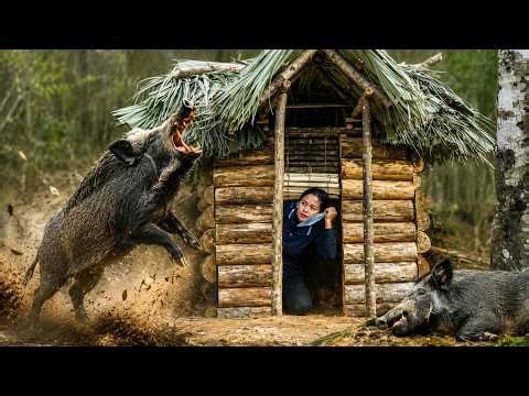 FULL VIDEO: 100 Days Building a Hidden Survival Shelter | Bushcraft & Wild Boar Hunting