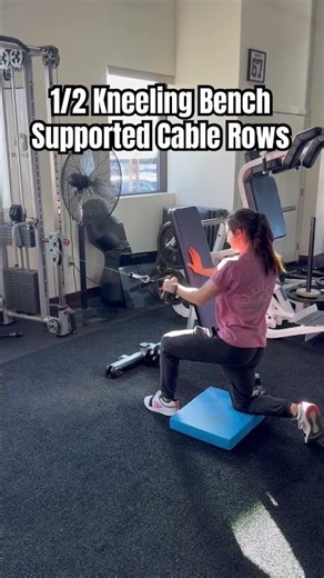 1/2 Kneeling Bench Supported Cable Rows #rows #cablerows #backexercise #lats