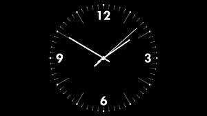 Download 01 50 to 01 55 Clock Five Minutes Time Lapse Animation, Black and White Luma Matte Selection, AM PM, for free
