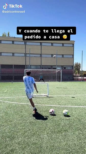 Young Soccer Player Scores Penalty Kick Celebration