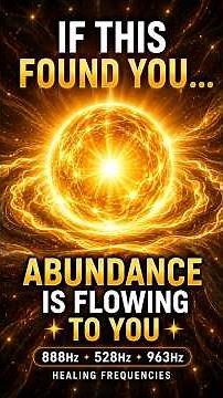 ✨ IF THIS FOUND YOU... Abundance Is Flowing to You 🌟 | 888Hz • 528Hz • 963Hz Healing Frequencies