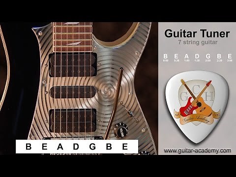 7 string guitar standard tuning. Tune a 7 string guitar B E A D G B E
