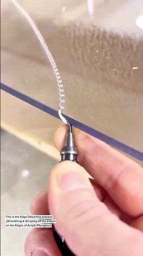 Satisfying Acrylic Edge Deburring | Precision Plexiglass Finishing with Deburring Tool