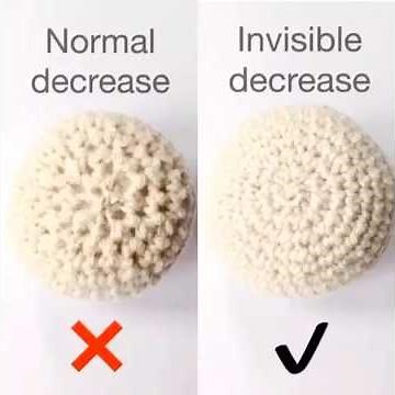 Learn the invisible decrease in amigurumi!