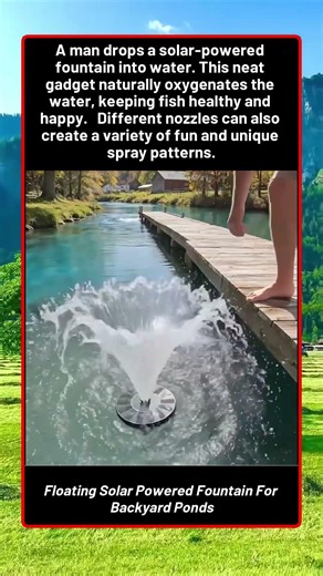 Floating Solar Powered Fountain For Backyard Ponds