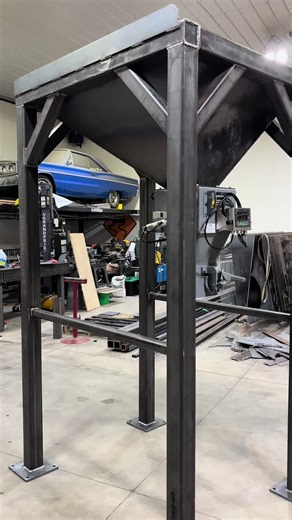 The bulk bagging hopper is finished! #fypシ #tiktok #metalworking #welding #godisgood