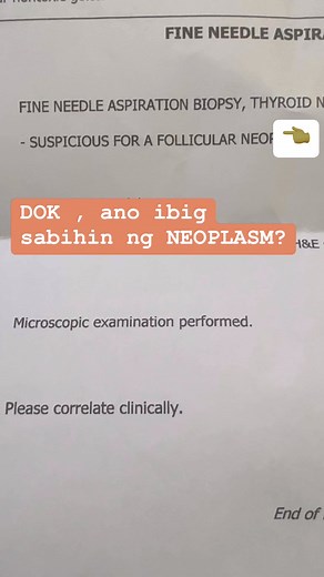 15K views · 156 reactions | Ano ibig sabihin ng NEOPLASM? Ang ibig sabihin nito ay kanser. Pag sinabing suspicious for neoplasm, ibig sabihin , may suspetsa na baka kancer ang bukol sa thyroid. #docirma #thyroid #thyroidcancer #goiter | Irma Antonio-Pilar MD/ Diabetes and Thyroid Specialist | Facebook