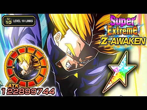 100% SUPER EZA PHY LR SSJ TRUNKS LEVEL 10 LINKS SHOWCASE!! Dragon Ball Z Dokkan Battle