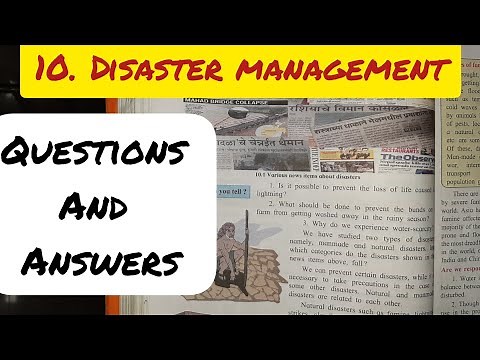 10. DISASTER MANAGEMENT QUESTIONS AND ANSWERS/EXERCISE - CLASS 7 GENERAL SCIENCE CHAPTER 10 - SSC