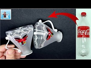 Awesome Ideas How to Reuse Plastic Bottles and Make Beautiful Cups Art and Craft