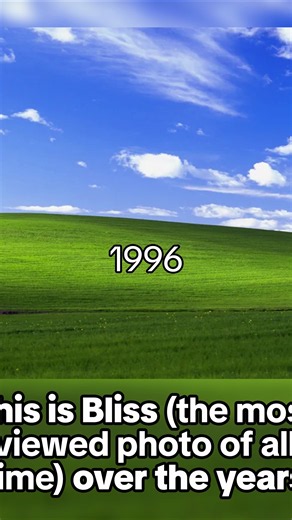 The iconic default desktop wallpaper for Windows XP #bliss #windowsxp