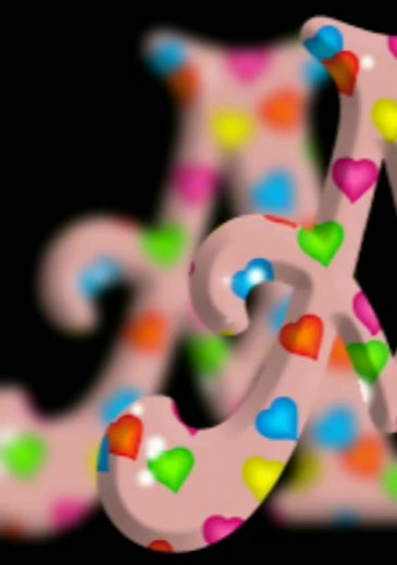 Stylish Animated Letters A and M with Colorful Decorations