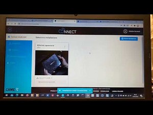 Registrazione al Came Connect. Registrare il KEY CODE della centrale di allarme o della domotica.
