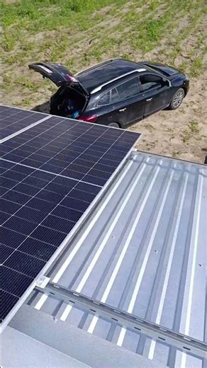 Solar panel array installed