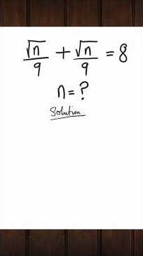 Square root Math Problem #maths #shorts #mathematics #youtubeshorts #mathshorts #mathtricks #viral
