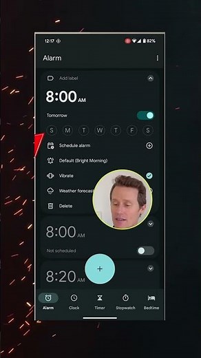 How to set an alarm on an Android phone