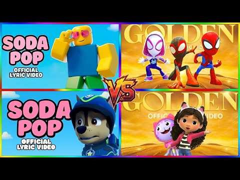 GOLDEN TOP MARVEL_S_SPIDEY🆚 GABBY'S DOLLHOUSE 🆚 ROBLOX 🆚 PAW_PATROL x SODA POP 🎶🎵 Who Is Best #73